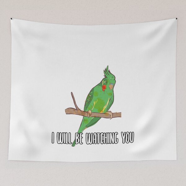 Item preview, I Will Watch You Cockatiel Fun Gift designed and sold by redshirtz.