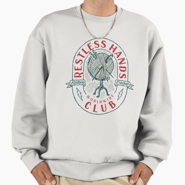 Restless Hands Club Red Premium Oversized Sweatshirt
