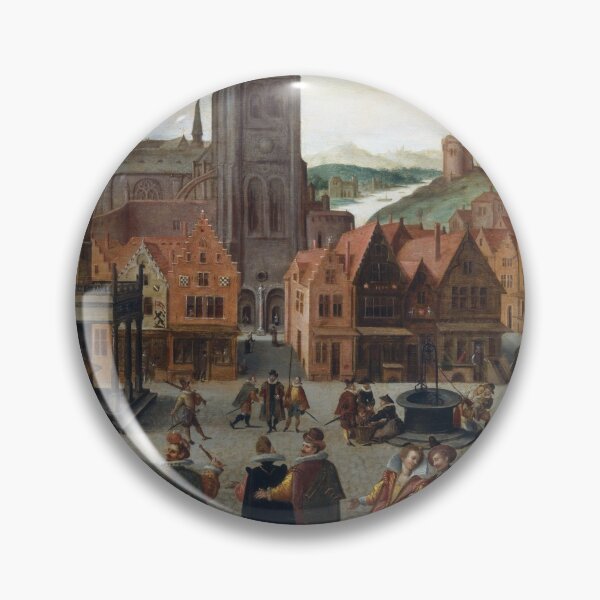 Item preview, Abel Grimmer - The Marketplace in Bergen op Zoom designed and sold by Kerras Kjobed.