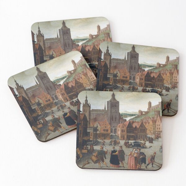 Item preview, Abel Grimmer - The Marketplace in Bergen op Zoom designed and sold by Kerras Kjobed.