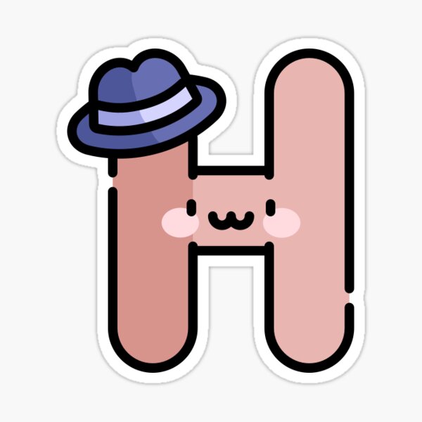 Letter h Stickers - Free education Stickers