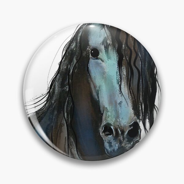 Artikelvorschau, BLACK Friesian Horse 'The ONE' von SHiRLEY MacARTHUR entworfen und verkauft von Shirley MacArthur Art.