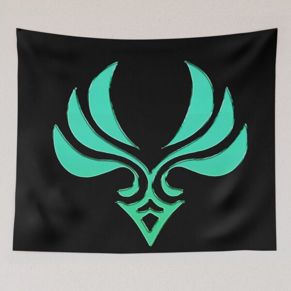 Item preview, Genshin Impact Symbol Element Wind Anemo - Mondstadt - Vibrant Colours designed and sold by Fregoulix.