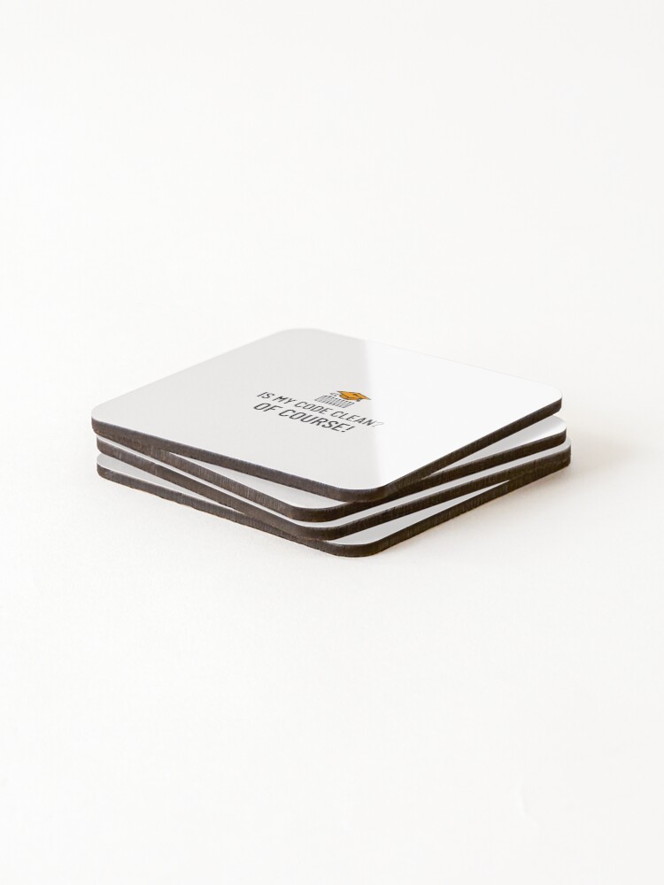 Thumbnail 4 of 5, Coasters (Set of 4), Clean Code designed and sold by alexeerma.