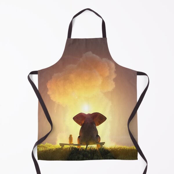 Item preview, elephant and dog look at the big pink cloud designed and sold by Mike Kiev art.
