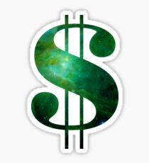 Green Space Dollar Sign Sticker
