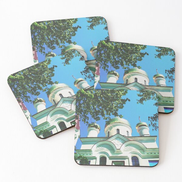 Item preview, Orthodox church with shining domes on a bright summer day  designed and sold by helenkaiy.