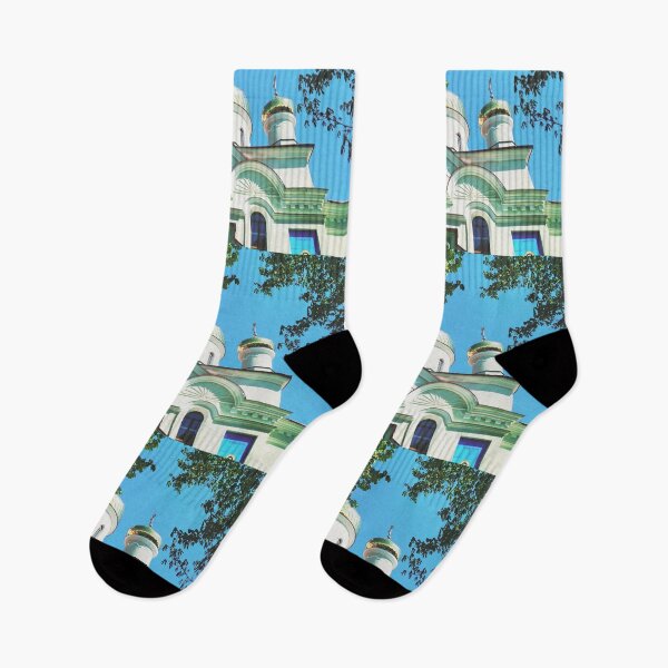 Item preview, Orthodox church with shining domes on a bright summer day  designed and sold by helenkaiy.