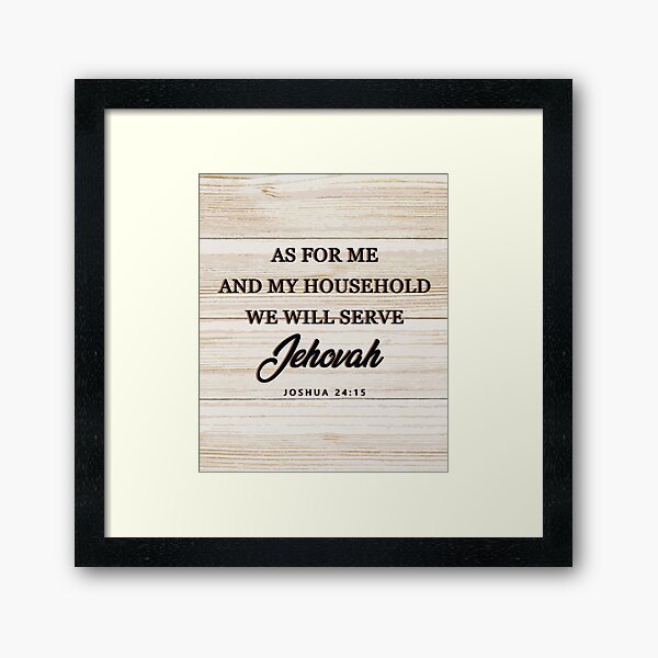 Vista previa del artículo con la obra «En cuanto a mí y a mi familia, serviremos a JEHOVÁ - Josué 24:15», diseñado y vendido por KA DESIGNS.