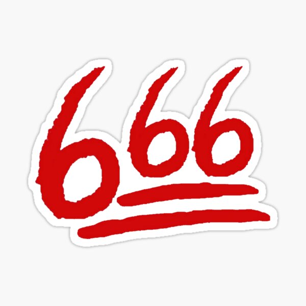 666 en Fleek Pegatina