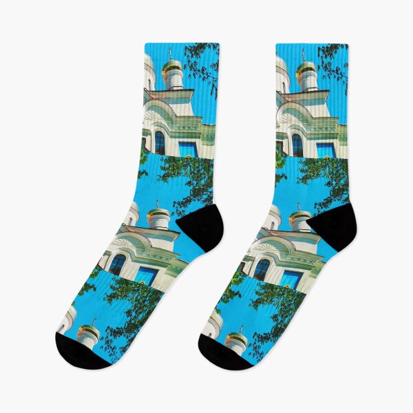 Item preview, Orthodox church with shining domes on a bright summer day  designed and sold by helenkaiy.