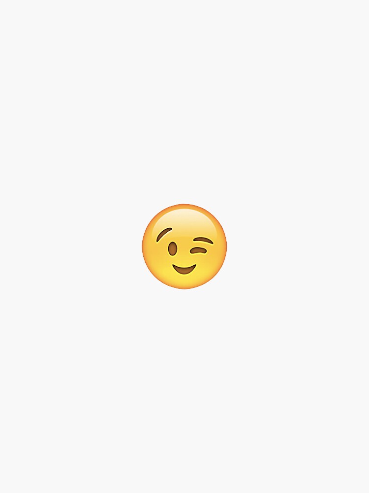 Sticker « Wink Face Emoji », par Jackiesco | Redbubble