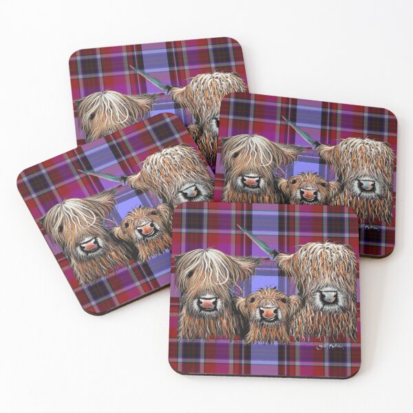 Item preview, SCoTTiSH HiGHLaND CoW ' TaRTaN We 3 CooS P ' BY SHiRLeY MacARTHuR designed and sold by Shirley MacArthur Art.