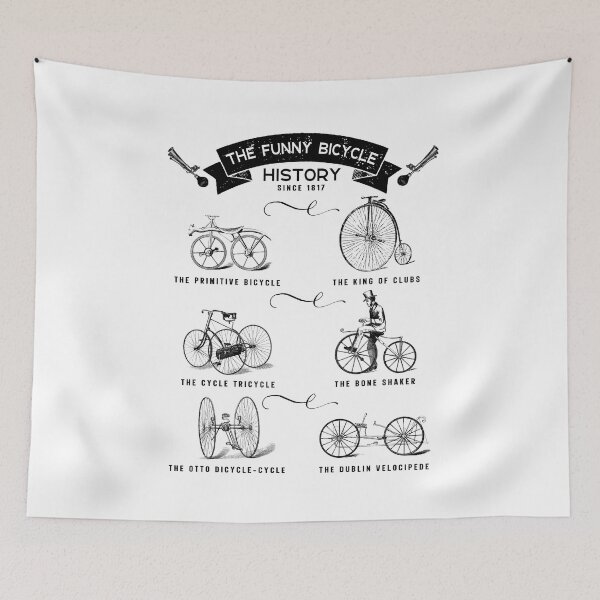 Item preview, Funny Bike History 1817 designed and sold by catsandmore.