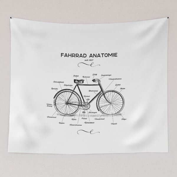 Item preview, Retro Bicycle Anatomy Vintage designed and sold by catsandmore.