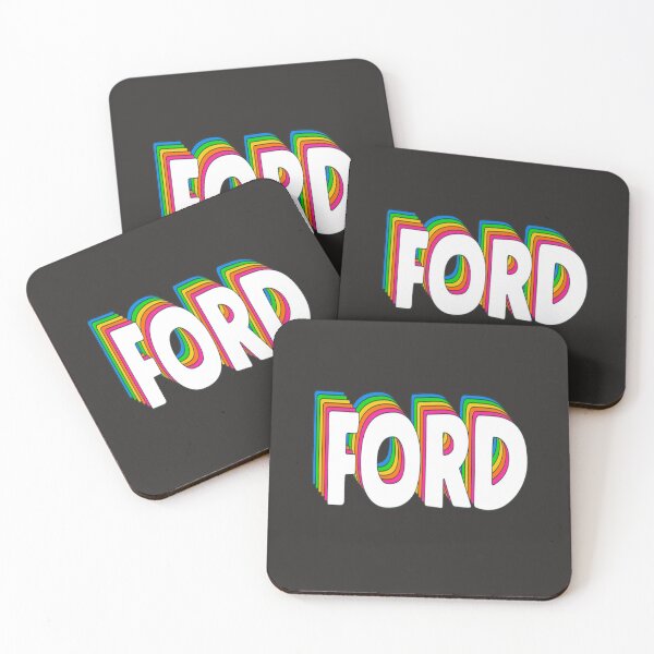 Aperçu de l'œuvre Ford Bonjour mon nom est Ford Rainbow Name Tag créée et vendue par 2020Printwork.