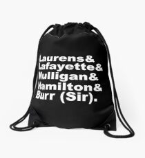 Hamilton Revolutionaries (white) Drawstring Bag