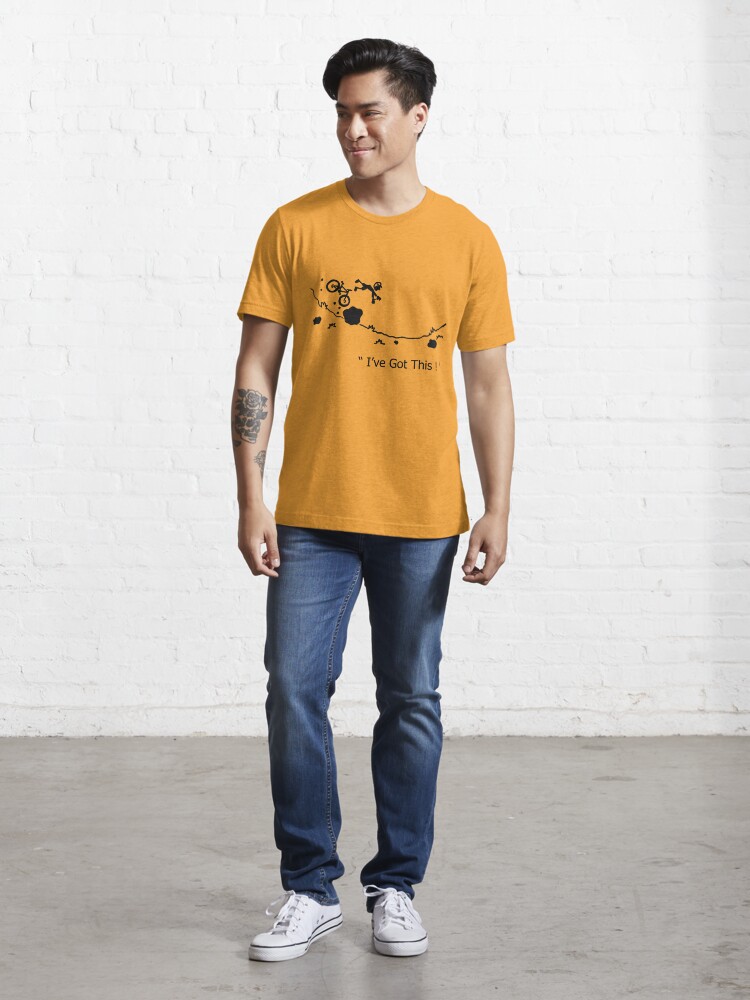 Alternate view of Cycling Crash, Mountain Bike " I've Got This ! " Cartoon Essential T-Shirt