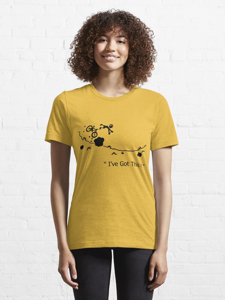 Alternate view of Cycling Crash, Mountain Bike " I've Got This ! " Cartoon Essential T-Shirt