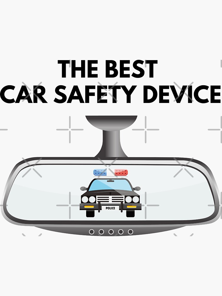 "The best car safety device" Sticker by PedalLoud Redbubble