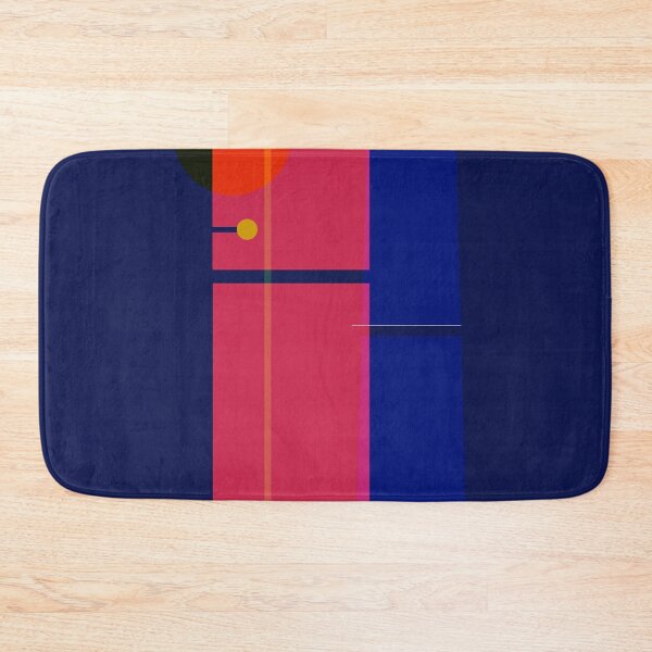 Item preview, Modern Abstract Art with Blue and Red Shapes designed and sold by KALEIDOSCOPE UK.
