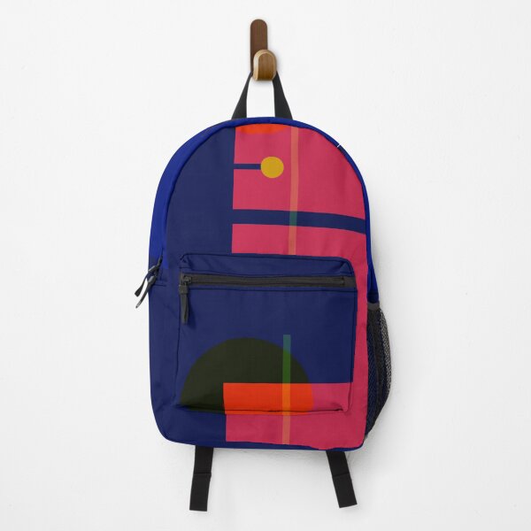 Item preview, Modern Abstract Art with Blue and Red Shapes designed and sold by KALEIDOSCOPE UK.