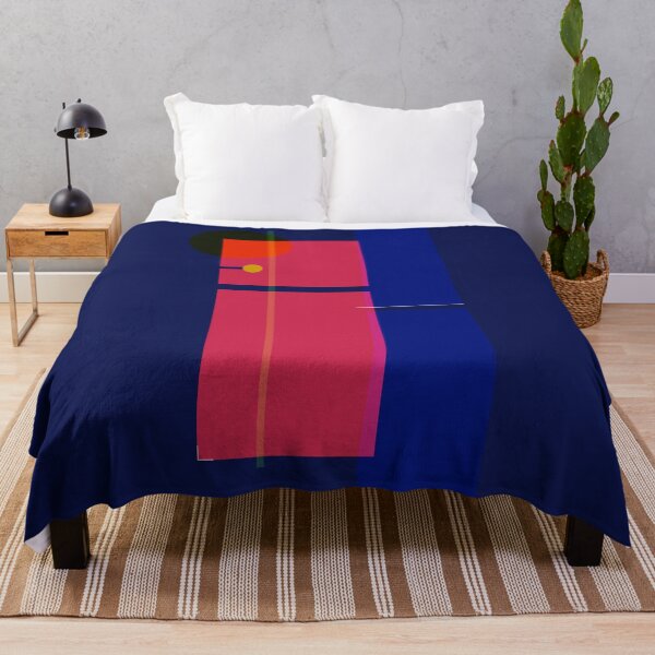 Item preview, Modern Abstract Art with Blue and Red Shapes designed and sold by KALEIDOSCOPE UK.