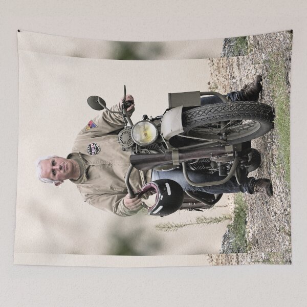Item preview, r2638/ 4  Moto et pilote de Légende  Finition 2021 / " Legendary motorcycle and rider  (c)(t)  Olavia-Olao  Okaio Créations   designed and sold by o.okaïo.