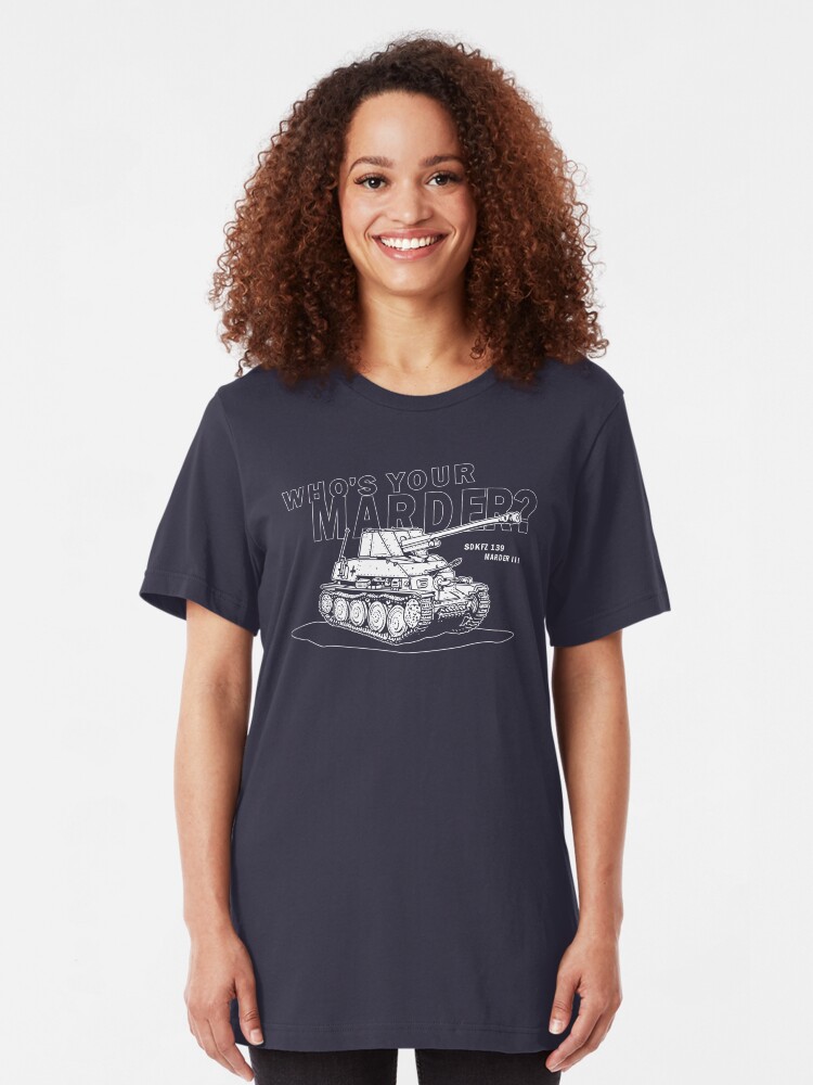 Alternate view of Marder III Anti-Tank Gun Slim Fit T-Shirt
