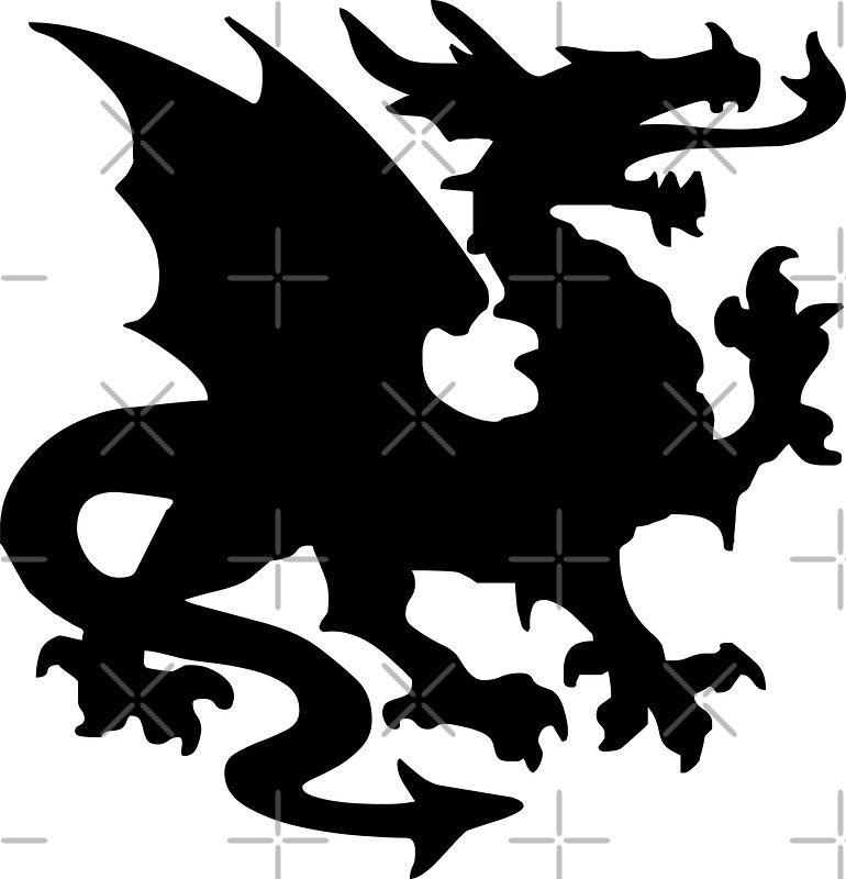 "Heraldic dragon" Stickers by Smaragdas Redbubble