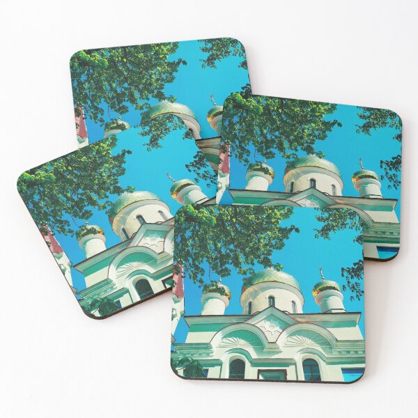 Item preview, Orthodox church with shining domes on a bright summer day  designed and sold by helenkaiy.