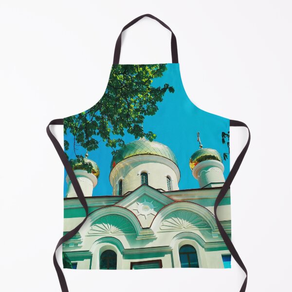Item preview, Orthodox church with shining domes on a bright summer day  designed and sold by helenkaiy.