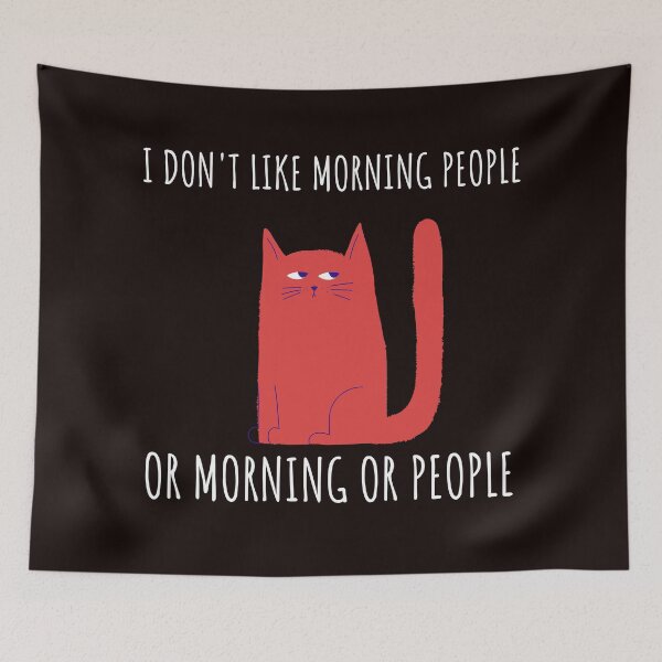 Item preview, I don't like morning people, Grumpy cat, Morning people funny cat gift designed and sold by The Full Cart.