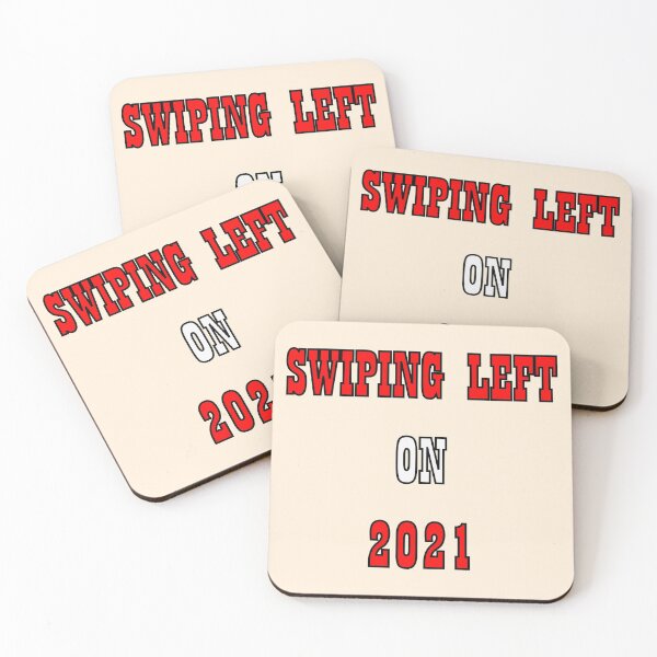 Item preview, Funny Valentine Swiping left on 2021 - vintage block red and white typography designed and sold by Deegital18.