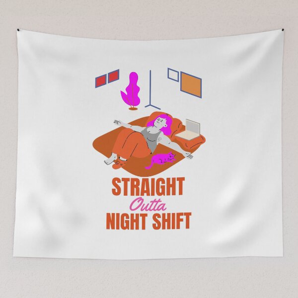 Item preview, STRAIGHT OUTTA NIGHT SHIFT designed and sold by 30-Merch.