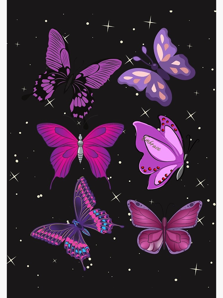 "PURPLE BUTTERFLY, BUTTERFLY EMOJI, BUTTERFLY ART, ROYAL COLOR," Art