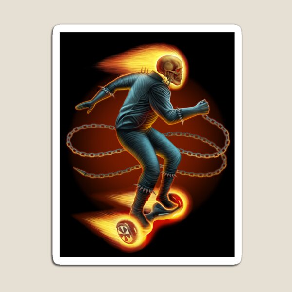 Ghost Rider On a Hoverboard Magnet