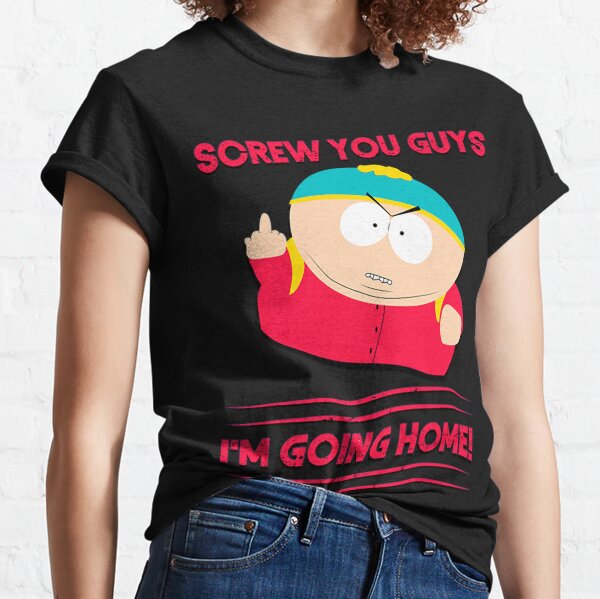 South Park Cartman Screw You Guys Pink Short Sleeve T-Shirt – Paramount Shop