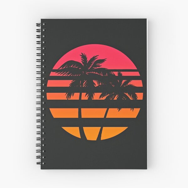 Item preview, Puesta de sol retro con palmeras designed and sold by GV-studios.
