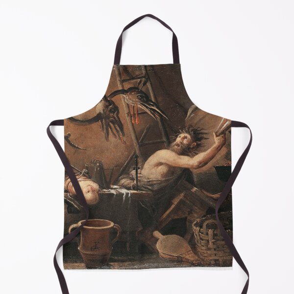 Item preview, Baby stealing Demonic creature tortures a saint vintage painting designed and sold by Vintage Designs +.