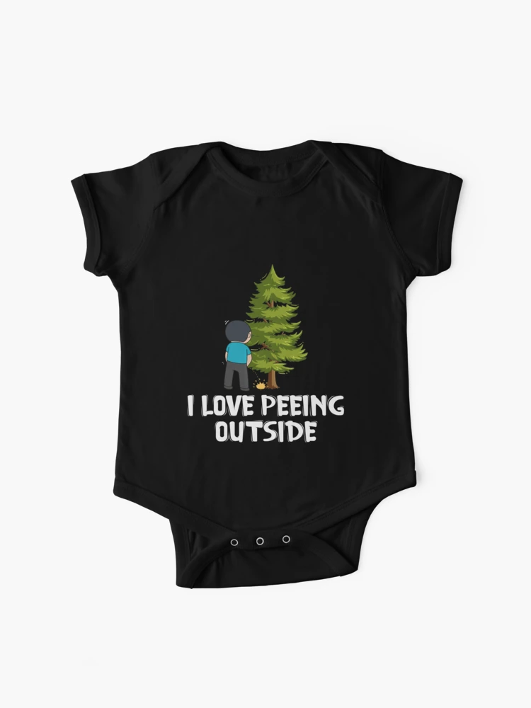 I Love Peeing Outside - Outdoor Camping Baby One-Piece for