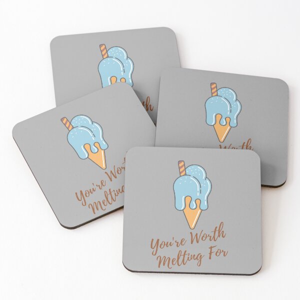Item preview, You're worth Melting For, You're Worth Waiting for pun designed and sold by GoodMoodFood.