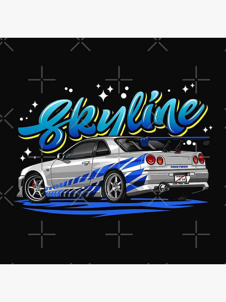 Nissan Skyline R34 GT-R Fast And Furious Photographic Print for