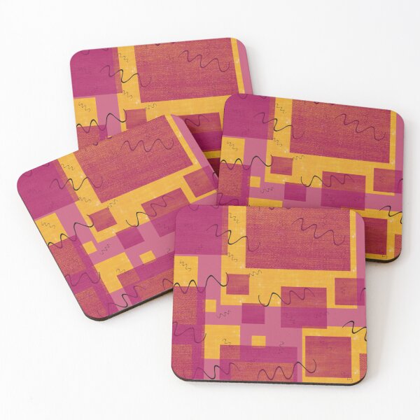 Item preview,  Abstract Square Retro Geometric Pattern designed and sold by Piosenka Art.