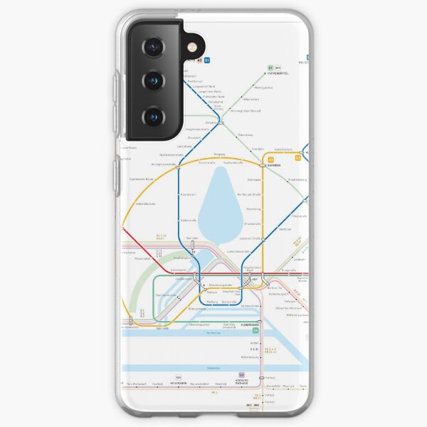 Hamburg U-Bahn S-Bahn map Samsung Galaxy Soft Case