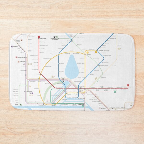 Item preview, Hamburg U-Bahn S-Bahn map designed and sold by Jug Cerovic.