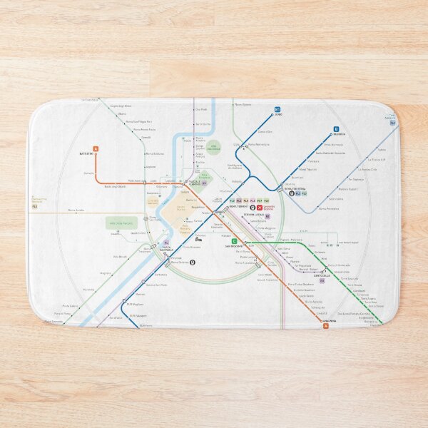 Item preview, Rome metro map designed and sold by Jug Cerovic.