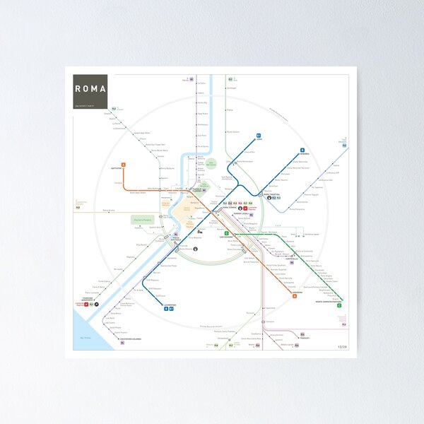 Item preview, Rome metro map designed and sold by Jug Cerovic.
