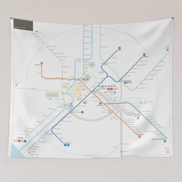 Item preview, Rome metro map designed and sold by Jug Cerovic.