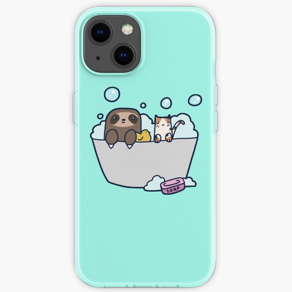 Sloth Kitty Bath iPhone Soft Case